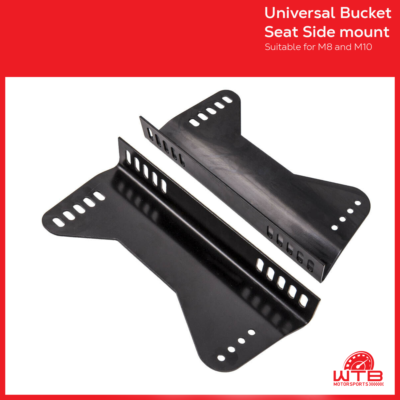 Universal Bucket Seat Side Mounts (M8 and M10) OMP/Sparco Competition