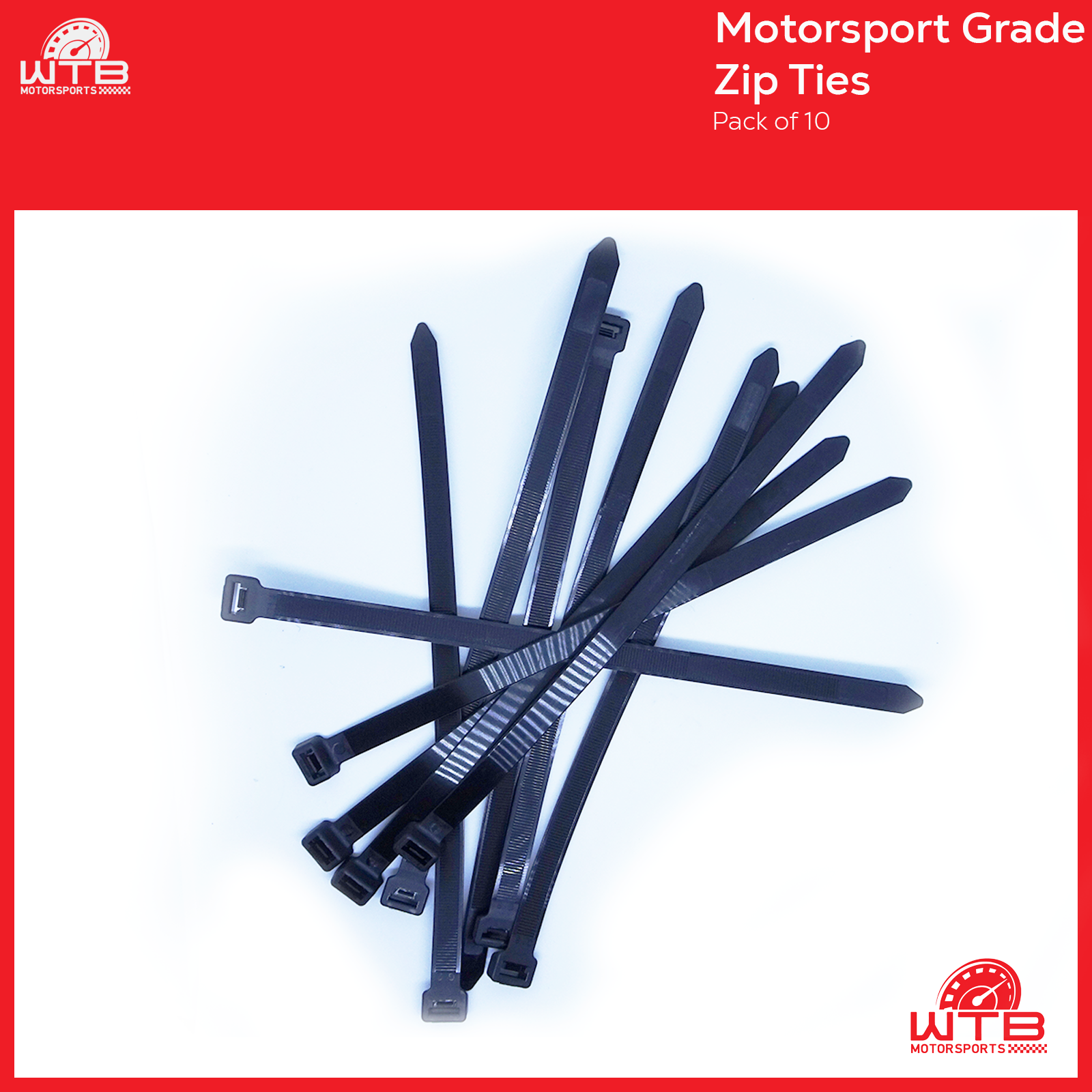 Motorsport Heavy Duty Cable/Zip Ties CV/Steering Boots Black