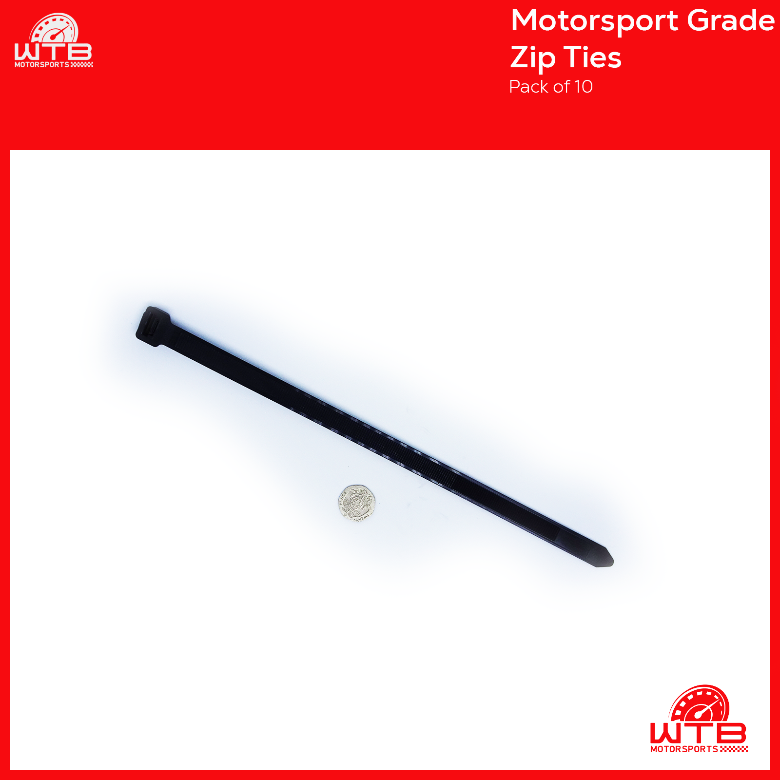 Motorsport Heavy Duty Cable/Zip Ties CV/Steering Boots Black