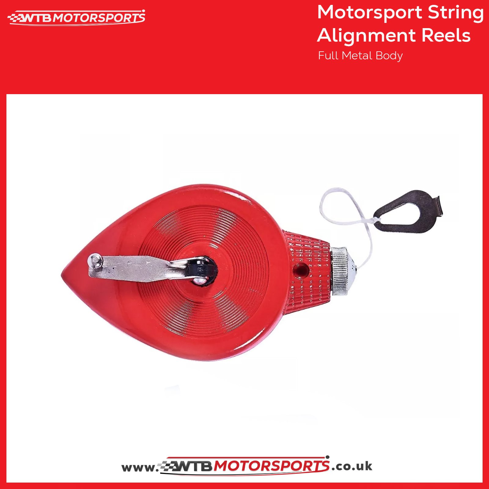4mm Alignment String Motorsports String Alignment String Reels x2 Metal Casing - WTB Motorsports